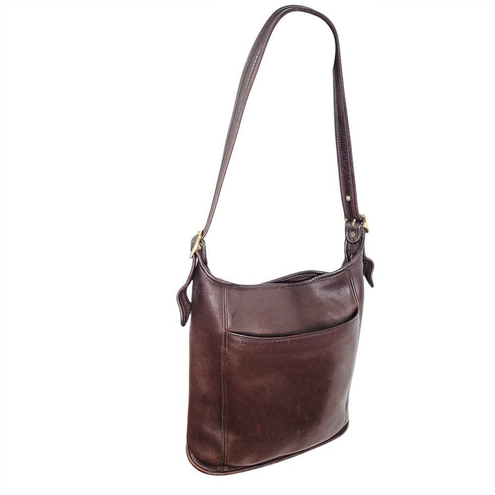 Coach Shoulder Duffle Gallery Tote Cognac Brown Leather - Picture 2 of 9